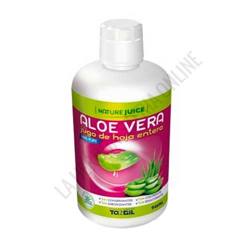 Aloe Vera Jugo de Hoja entera 100% puro SIN CONSERVANTES NaturJuice 946 ml.