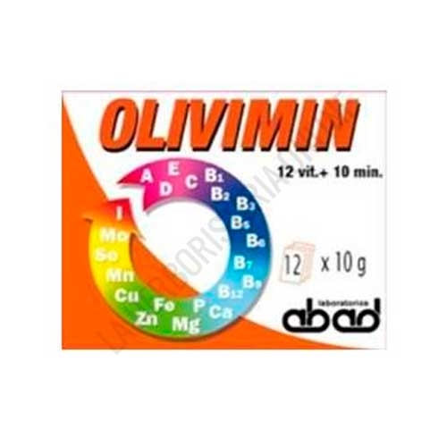 Olivimin (Iroviton) vitaminas y minerales Laboratorios Abad (anteriormente Kiluva) 12 sobres