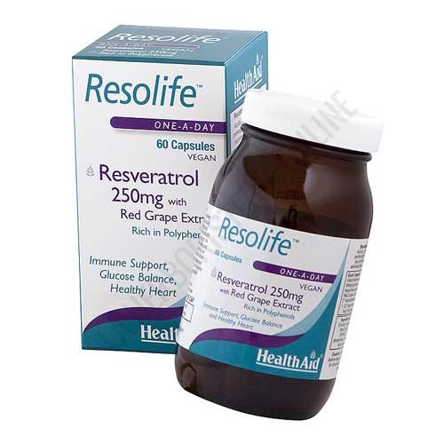 Resolife Resveratrol Health Aid 60 cápsulas
