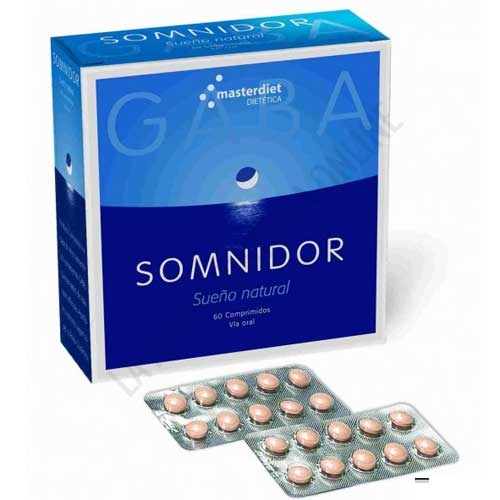 Somnidor Pharmadiet 60 comprimidos - Somnidor de Masterdiet es un compuesto a base de GABA, Valeriana, Pasiflora y 5-HTP que contribuye a tranquilizar el organismo y a conciliar el sueño.