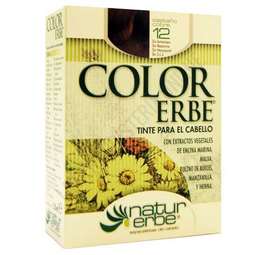 Tinte vegetal Color Erbe sin amoniaco - 12 CASTAO COBRE