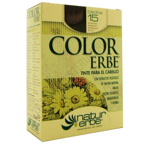 Tinte vegetal Color Erbe sin amoniaco - 15 CAOBA