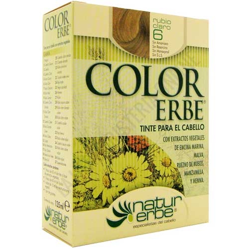 Tinte vegetal Color Erbe sin amoniaco - 6 RUBIO CLARO