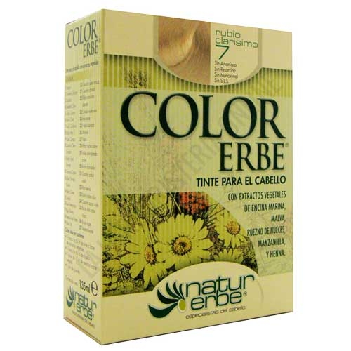 Tinte vegetal Color Erbe sin amoniaco - 7 RUBIO CLARISIMO