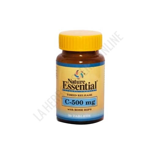 Vitamina C 500 mg. con Rose Hips Nature Essential 50 comprimidos - 