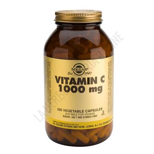Vitamina C 1000 mg. Solgar 250 cápsulas vegetales